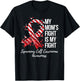My Mom’s Fight Is My Fight Squamous Cell Carcinoma Awareness T-Shirt - T-Shirt | Black