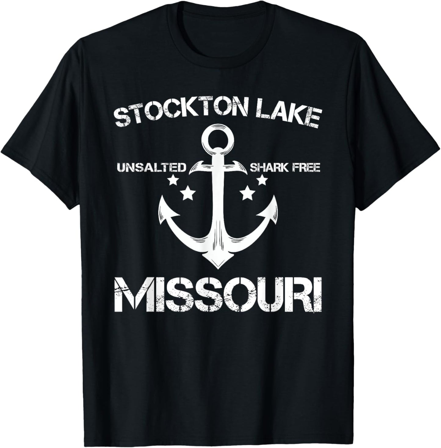 STOCKTON LAKE MISSOURI Funny Fishing Camping Summer Gift Men Women Girls Kids T-Shirt - T-Shirt | Black