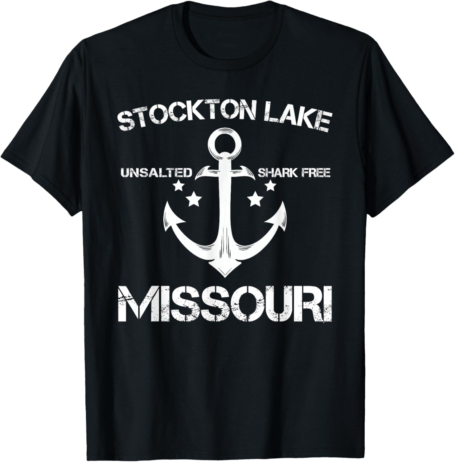 STOCKTON LAKE MISSOURI Funny Fishing Camping Summer Gift Men Women Girls Kids T-Shirt - T-Shirt | Black