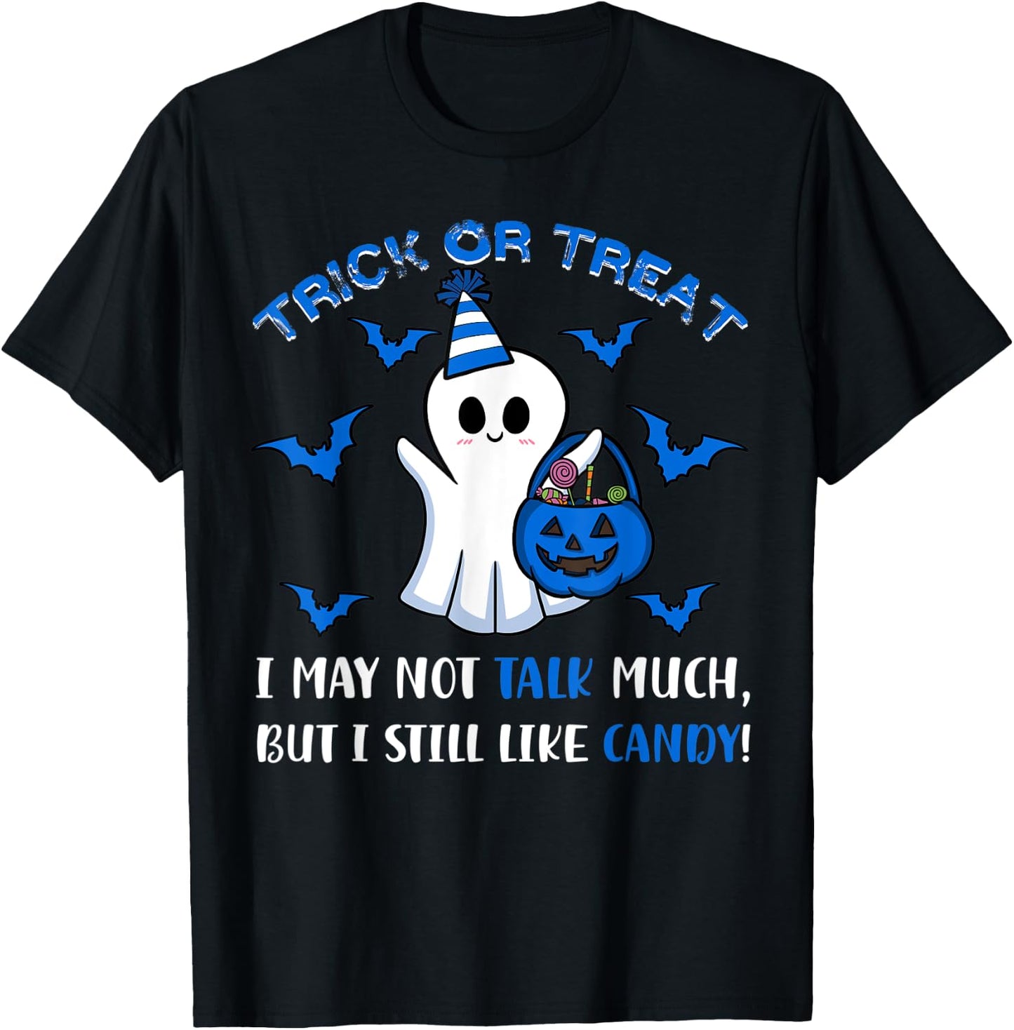 Autism ASD Awareness Halloween Trick Or Treat Candy T-Shirt - T-Shirt | Black