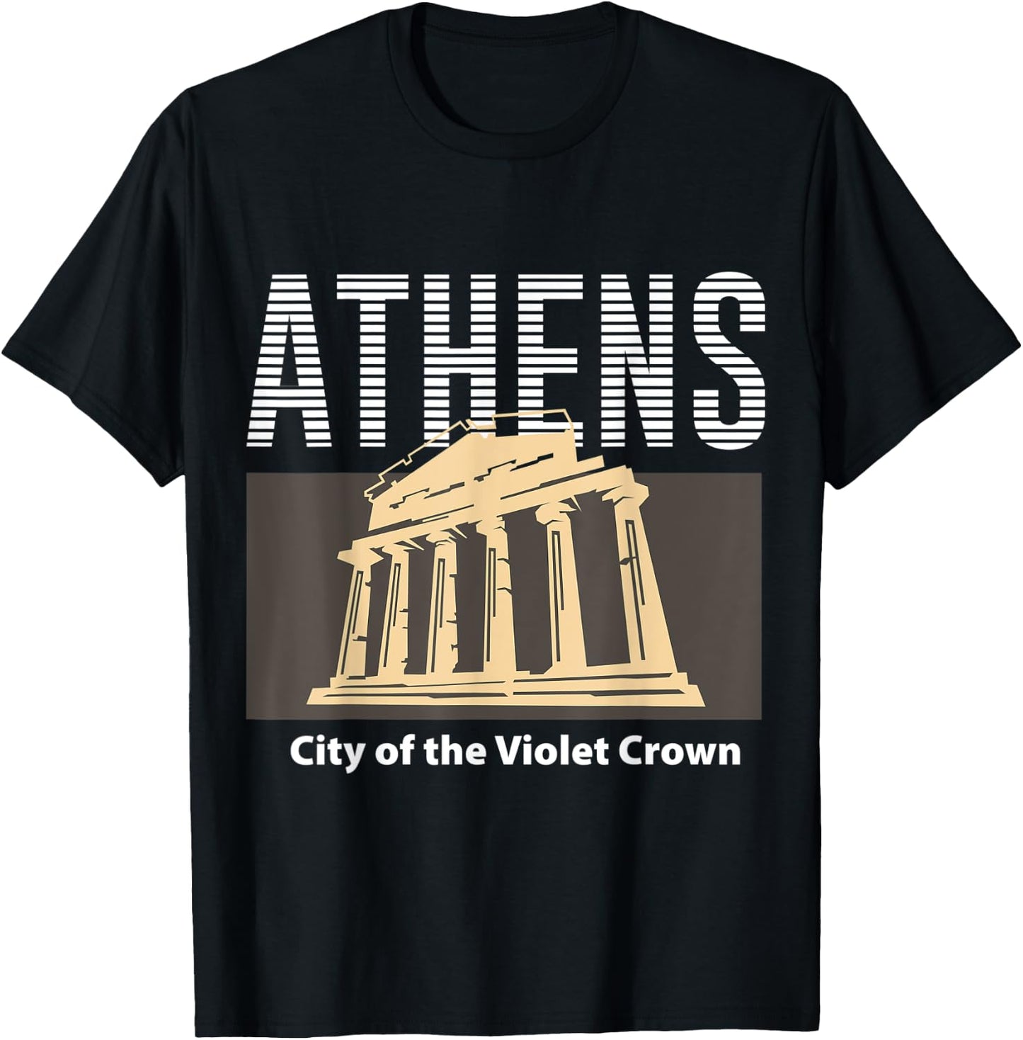 Athens Vacation Holiday Greece Flag T-Shirt - T-Shirt | Black