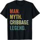 Cards Game Shirt , Man Myth Cribbage Legend T-Shirt - T-Shirt | Black