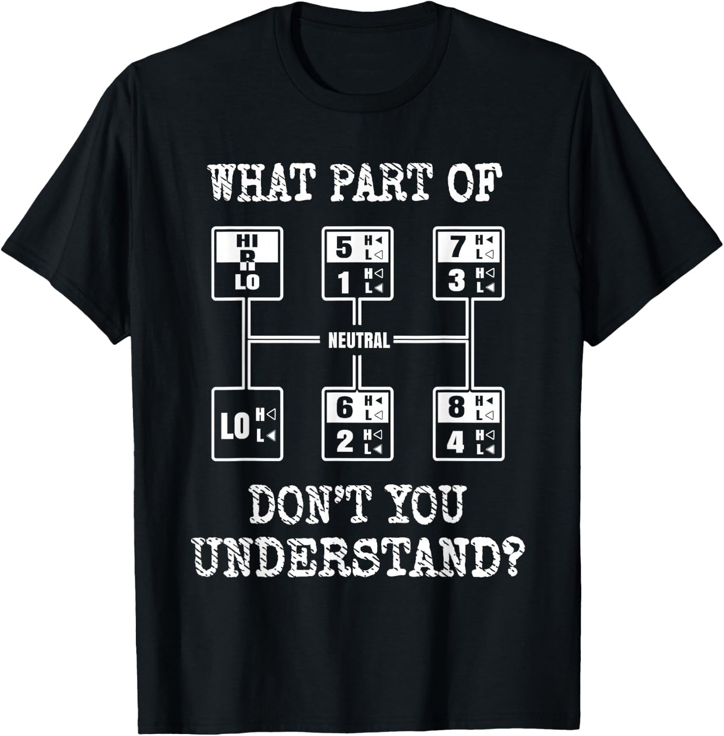 Trucker What Part of Don't You Understand Funny Truck Driver T-Shirt - T-Shirt | Black