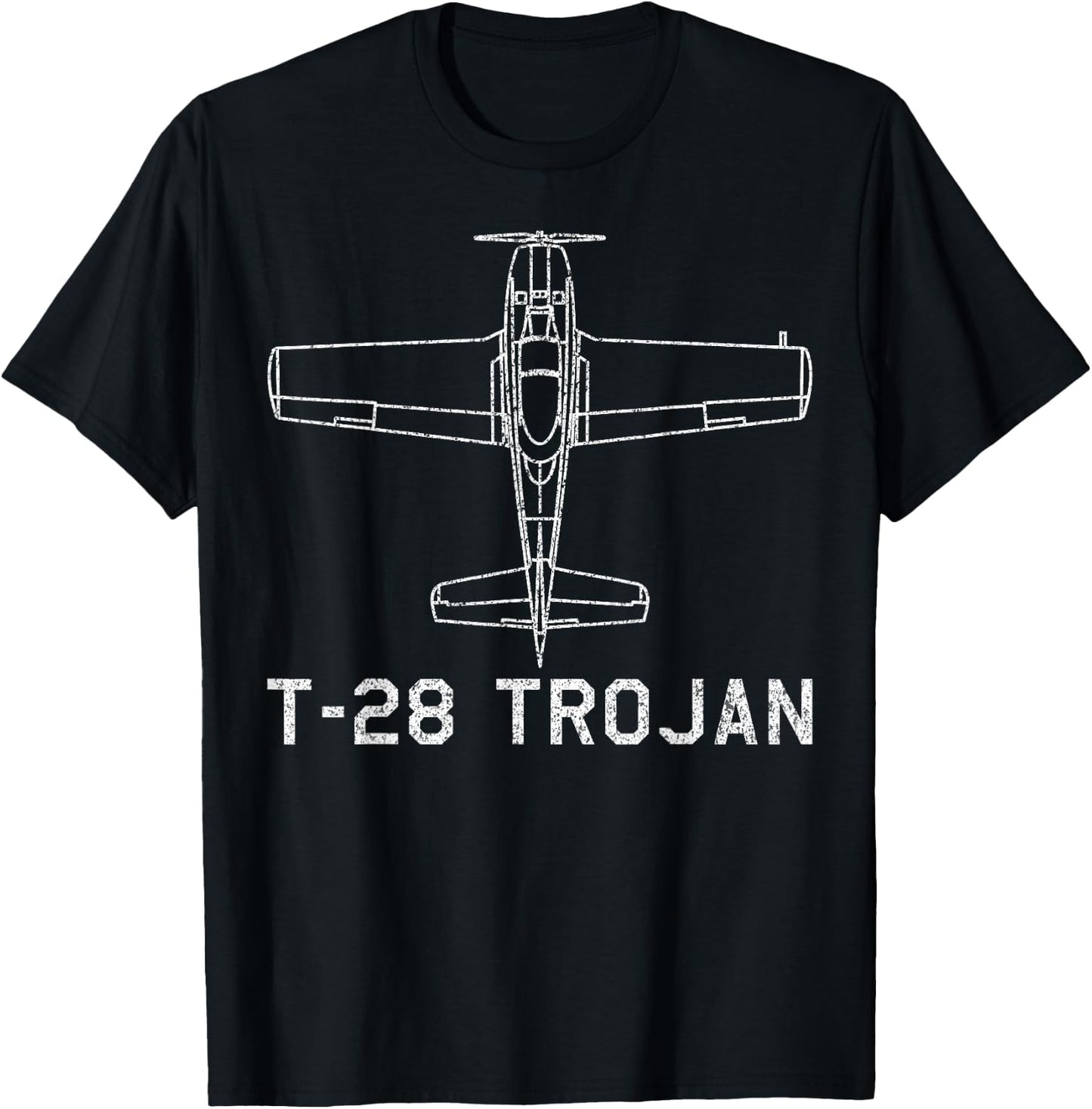 T-28 Trojan Classic USA Fighter Plane Gift T-Shirt - T-Shirt | Black