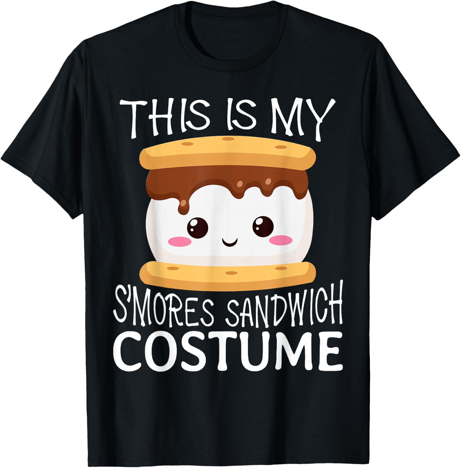 Smores Sandwich Big Camping Kawaii Halloween Group Costume T-Shirt - T-Shirt | Black