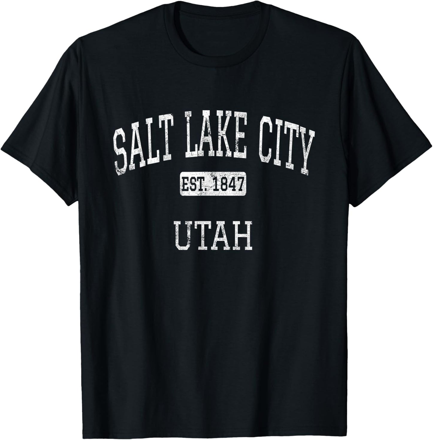 Salt Lake City Utah UT Vintage T-Shirt - T-Shirt | Black