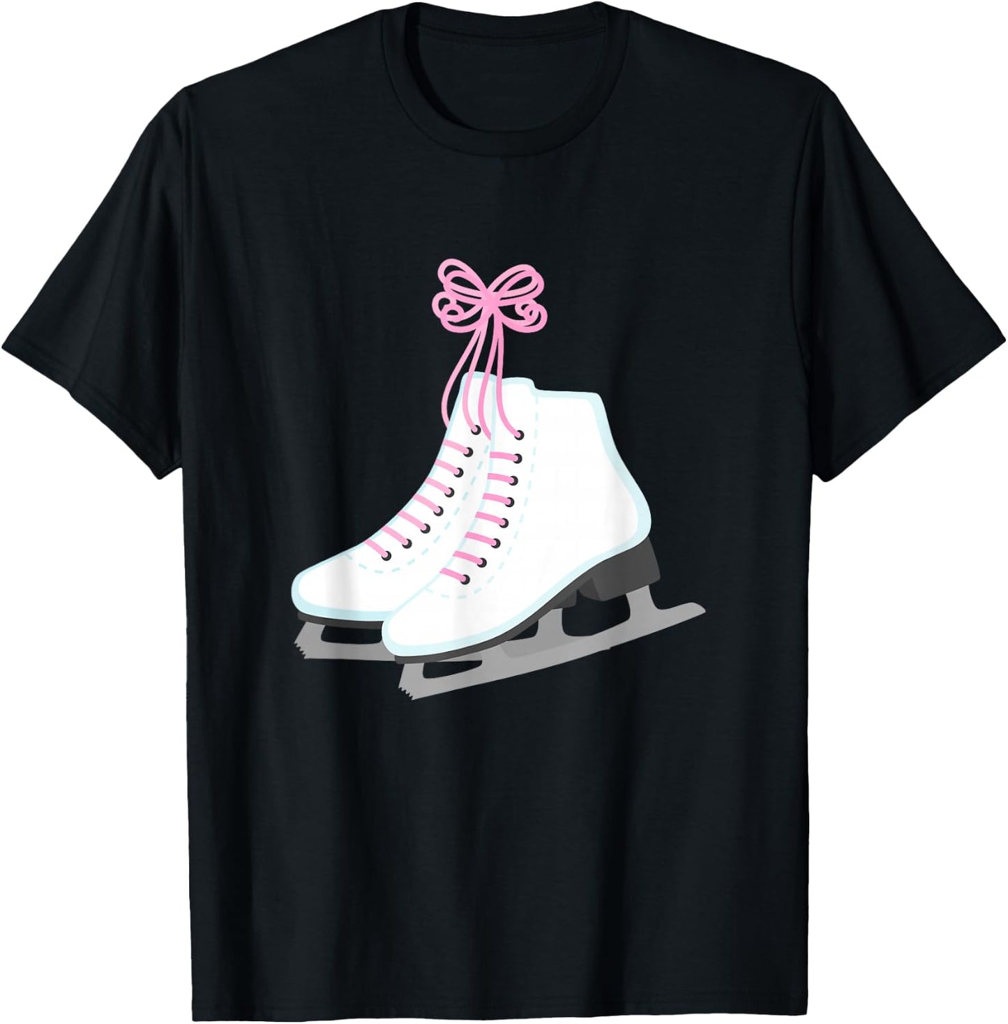 Ice Skate Figure Skating Skater Girls Teen Tween Women Coach T-Shirt - T-Shirt | Black