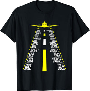 Aeroplane Guide - Flight School Aeroplane Pilot T-Shirt - T-Shirt | Black