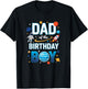 Dad of The Birthday Boy Space Party Astronaut Rocket T-Shirt - T-Shirt | Black