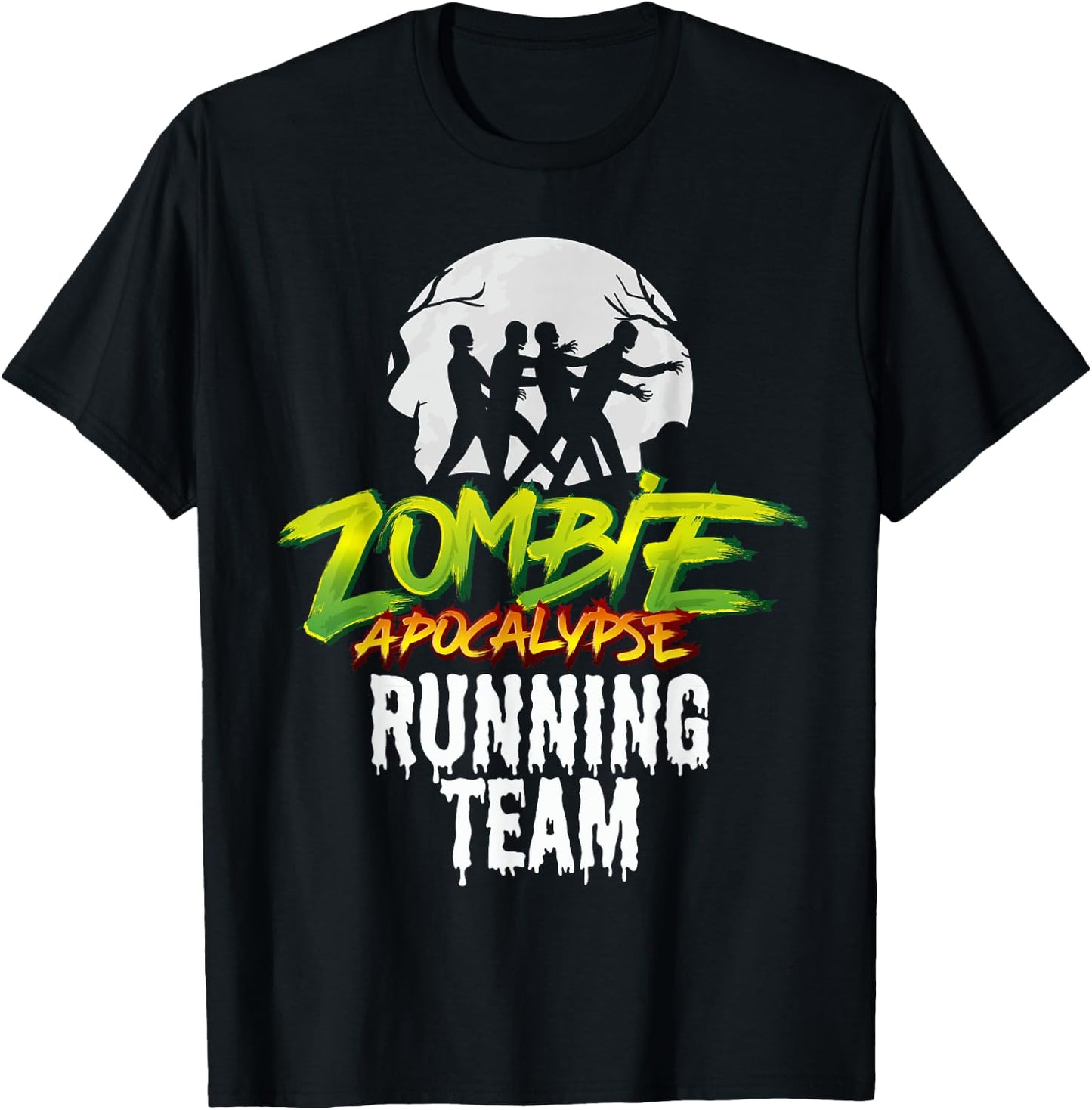 Zombie Apocalypse Running Team - Funny Halloween Runner T-Shirt - T-Shirt | Black