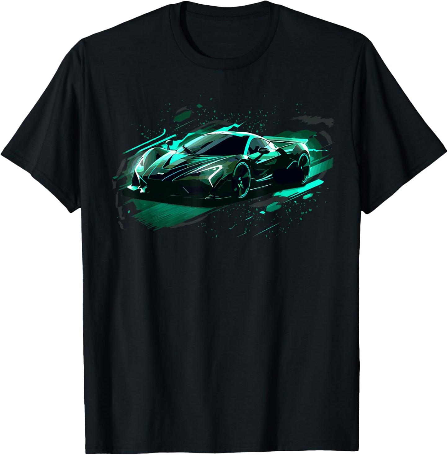 Exotic Concept Sports Car Supercar Luxury Hypercar Graphic T-Shirt - T-Shirt | Black