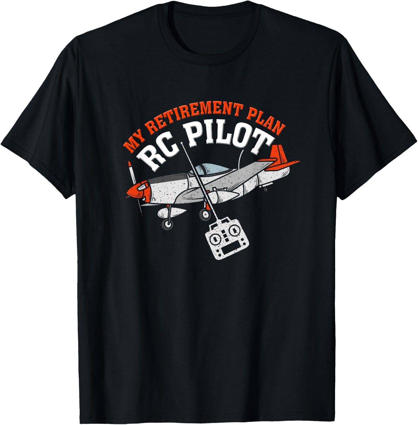 RC Pilot Model Flight | Retired and Modeler | Flight Models T-Shirt - T-Shirt | Black