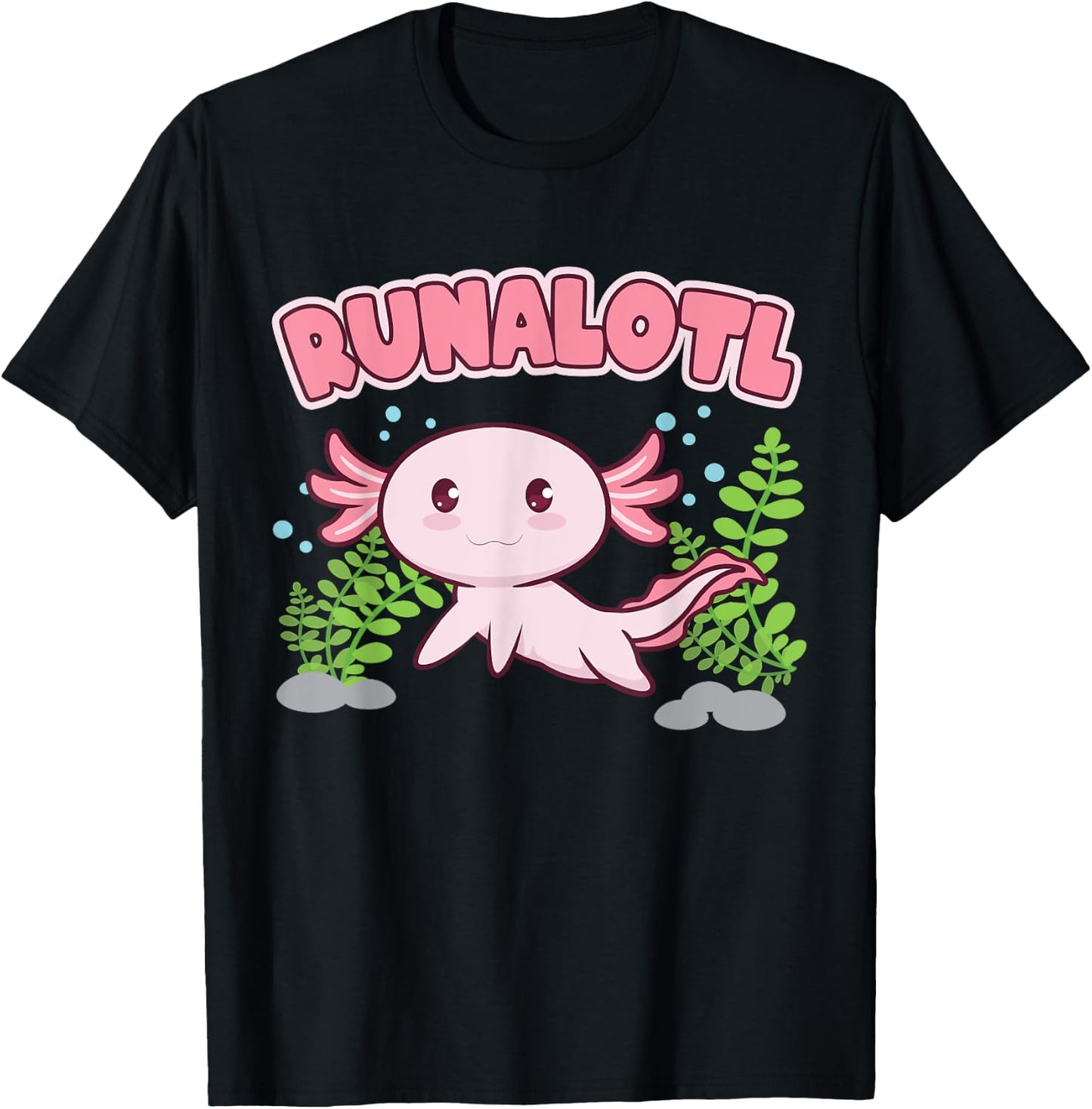 Runalotl Running Axolotl T-Shirt - T-Shirt | Black