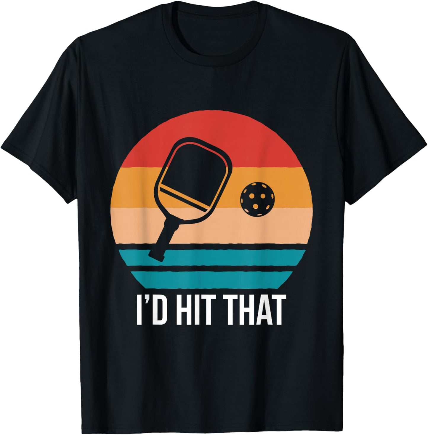 I Would Hit That Vintage Retro Pickleball T-Shirt - T-Shirt | Black