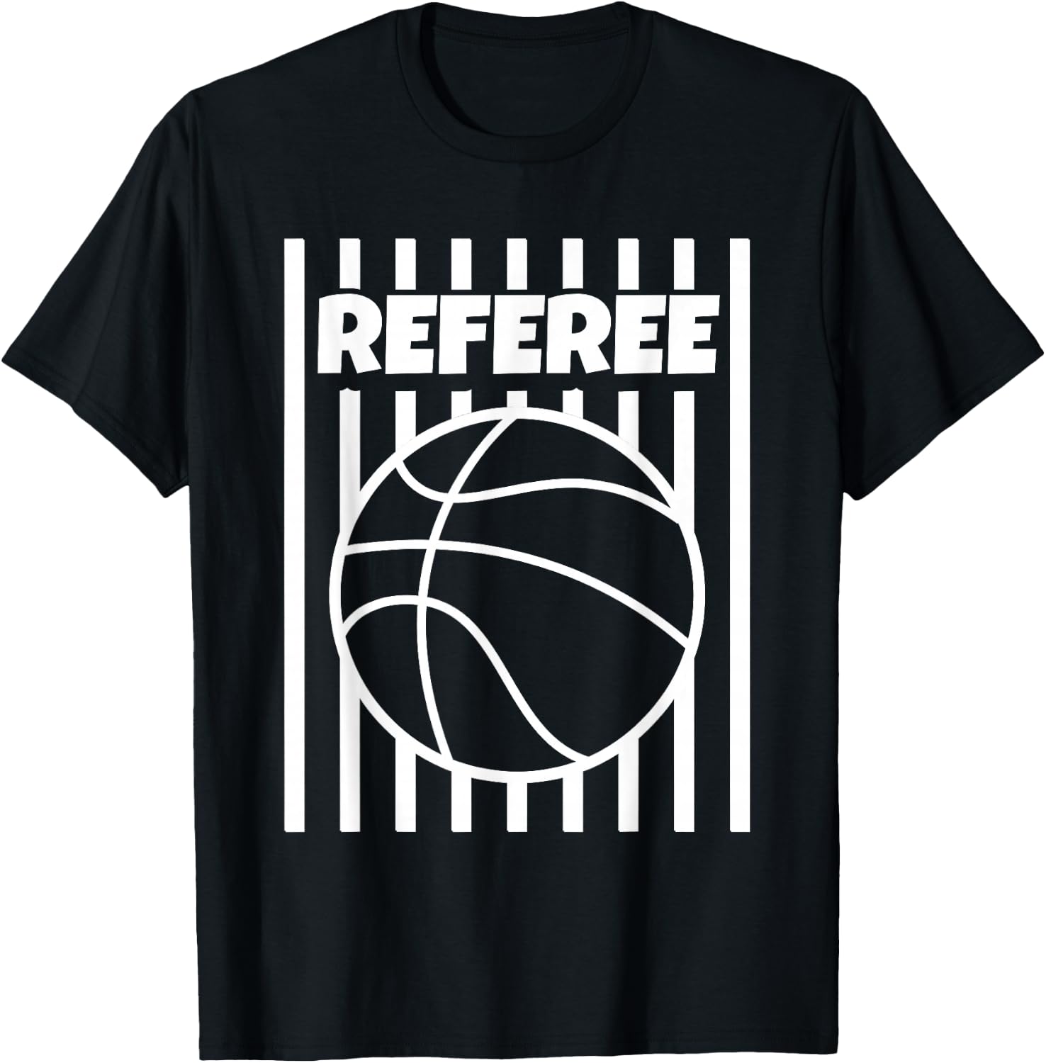 Referee Basketball Ball Gear Outfit T-Shirt - T-Shirt | Black