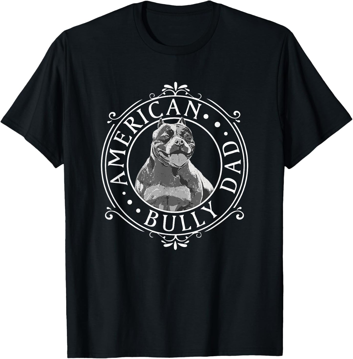 Best American Bully Dad Ever Vintage T-Shirt - T-Shirt | Black