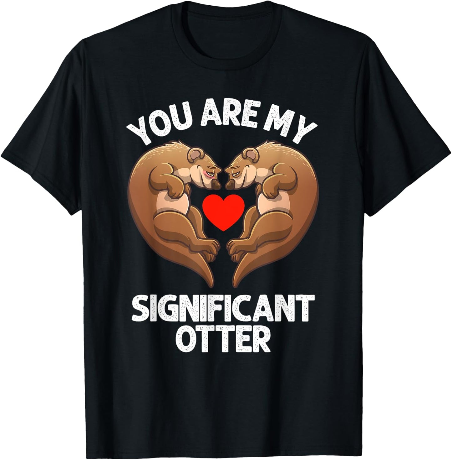 Cute Otter Design Women Sea Otter Wildlife Animal T-Shirt - T-Shirt | Black