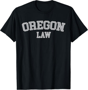 Oregon Lawyer, Attorney Bar Graduate School Law Gift T-Shirt - T-Shirt | Black