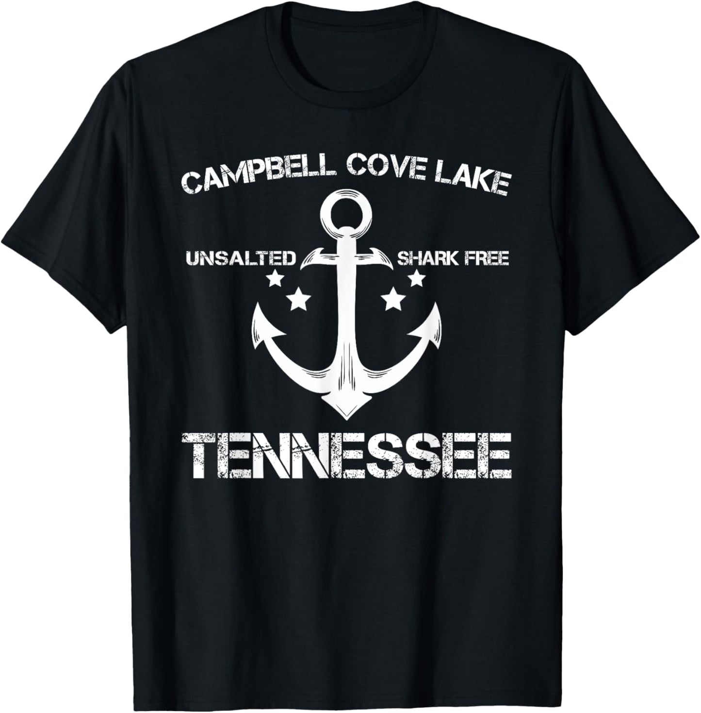CAMPBELL COVE LAKE TENNESSEE Funny Fishing Camping Gift T-Shirt - T-Shirt | Black