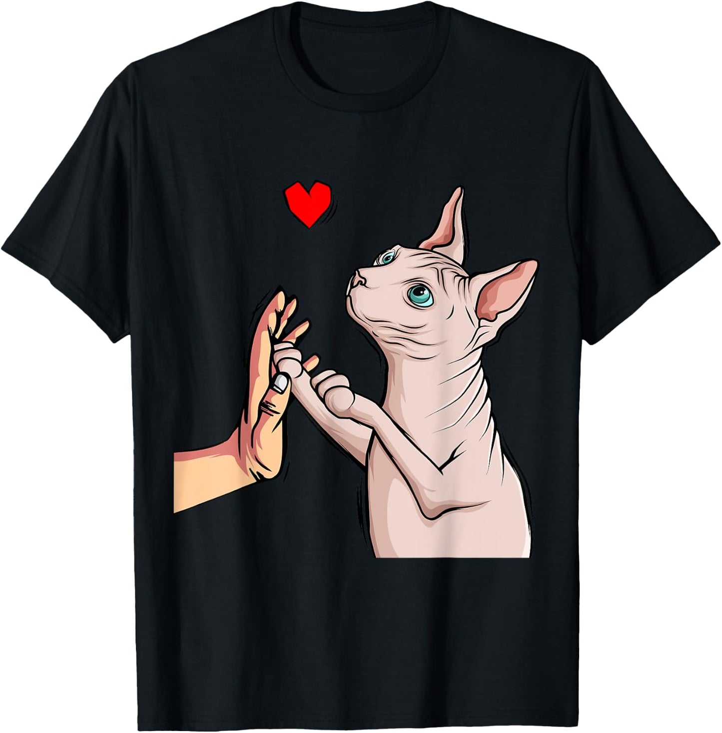 Sphynx Cat Sphinx Hairless Cat Owner Lovers Women Kids T-Shirt - T-Shirt | Black