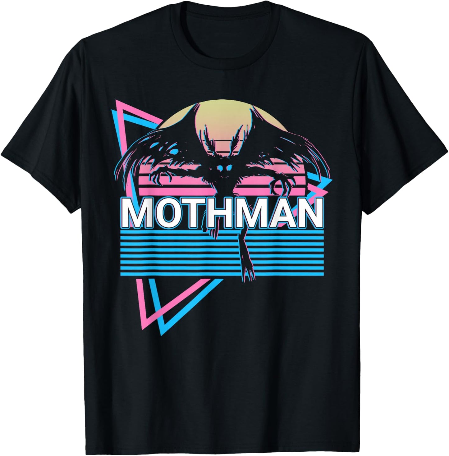 Mothman Cryptozoology Retro Kryptide T-Shirt - T-Shirt | Black