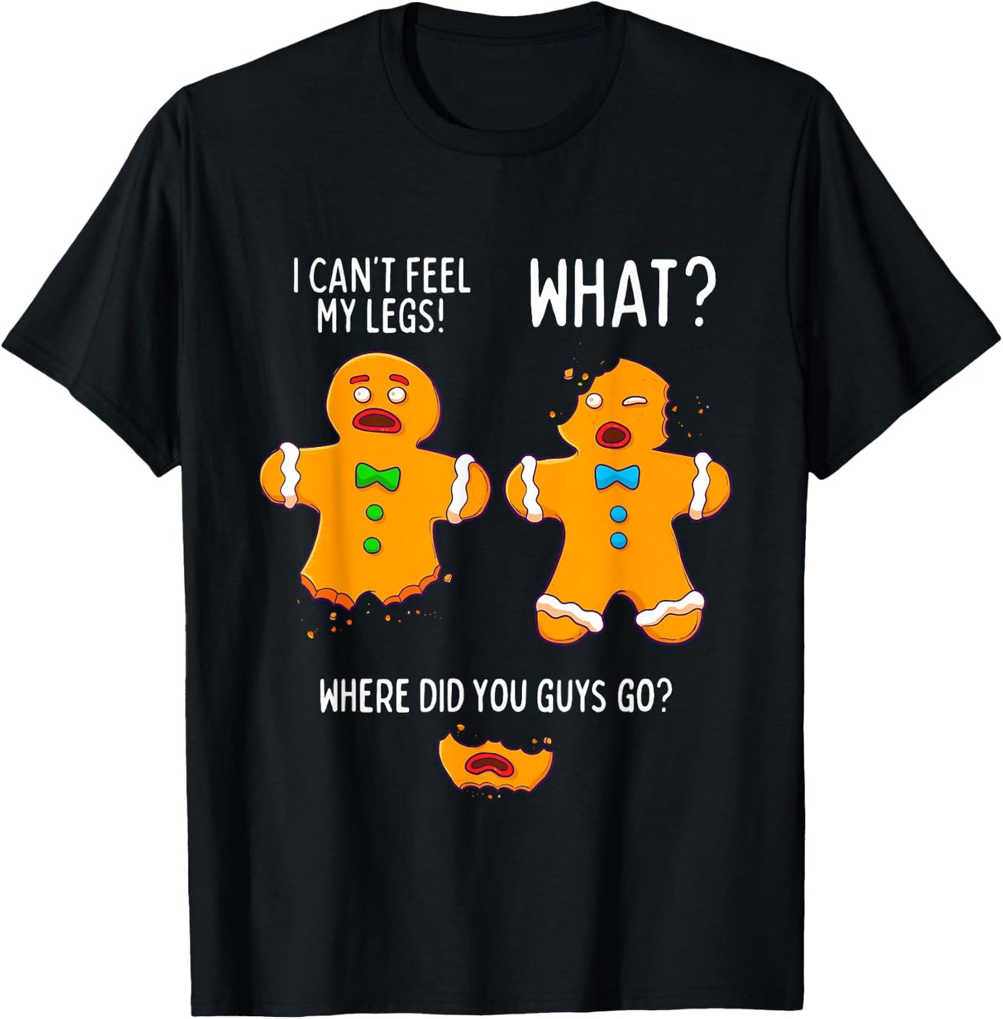 Funny Gingerbread Men Christmas Xmas Cookie Man Baking Gift T-Shirt - T-Shirt | Black