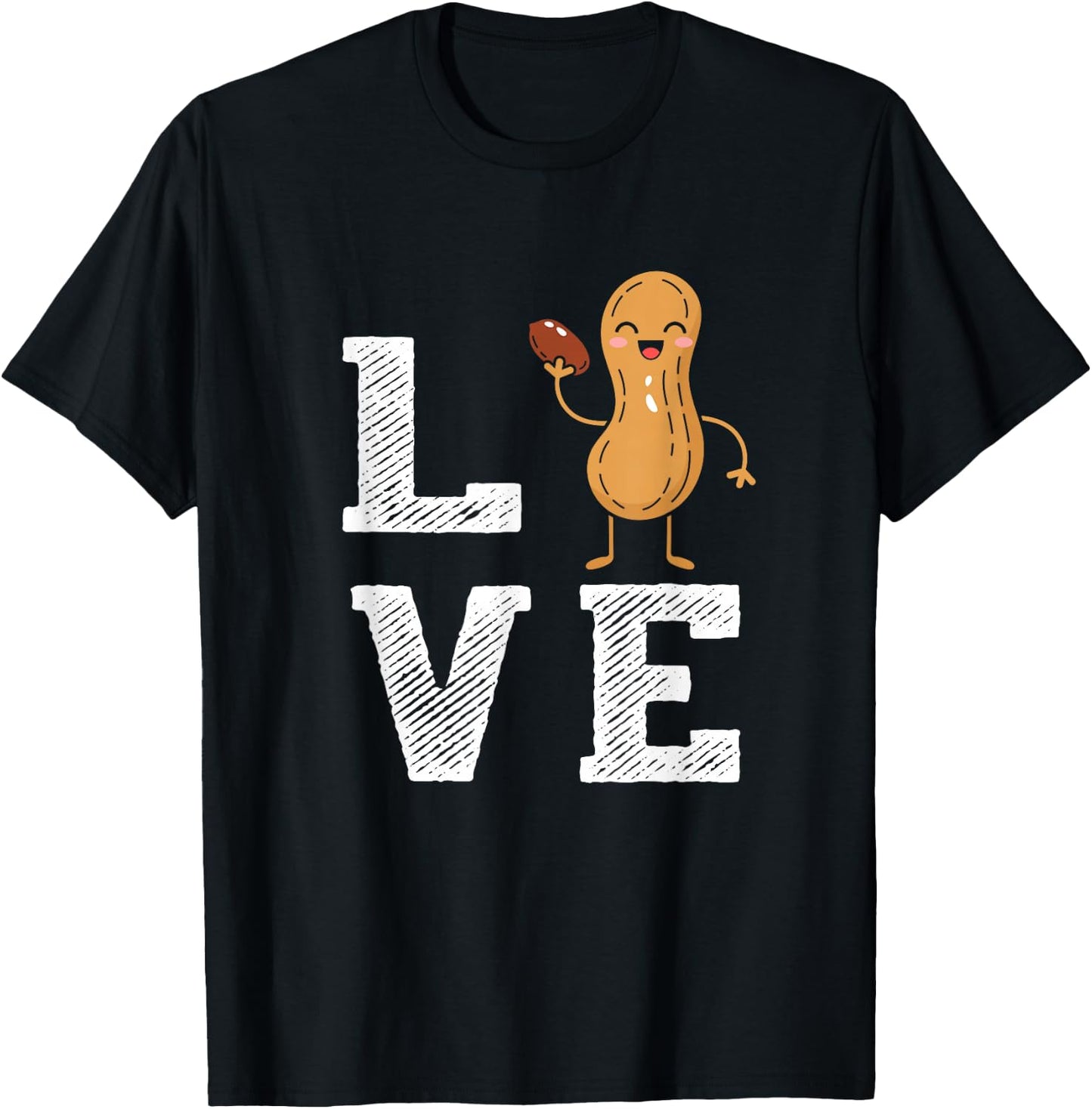 Peanut Love - Peanut Lover Funny T-Shirt - T-Shirt | Black