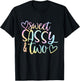 Sweet Sassy and Two Girl's Birthday Tie Dye Girls Kids T-Shirt - T-Shirt | Black