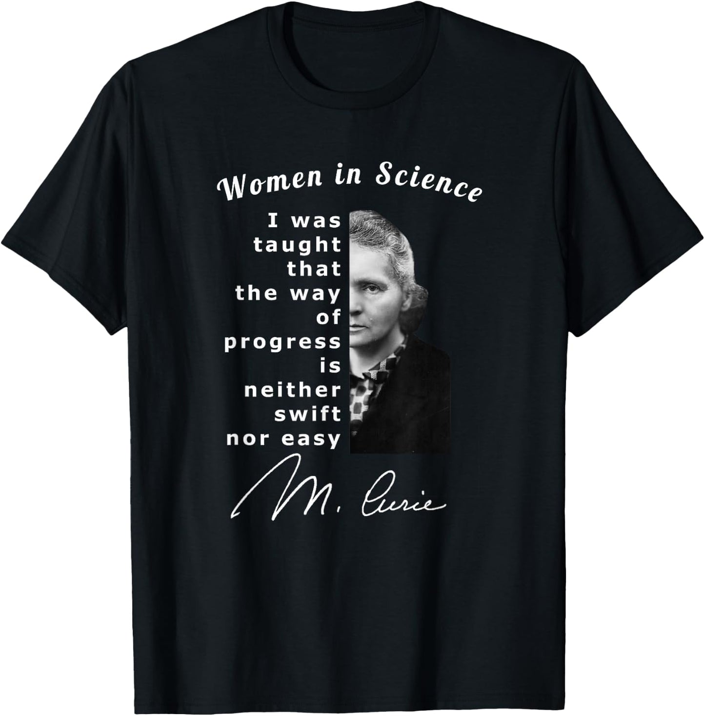 Women in Science Marie Curie Scientist T-Shirt - T-Shirt | Black