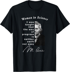 Women in Science Marie Curie Scientist T-Shirt - T-Shirt | Black