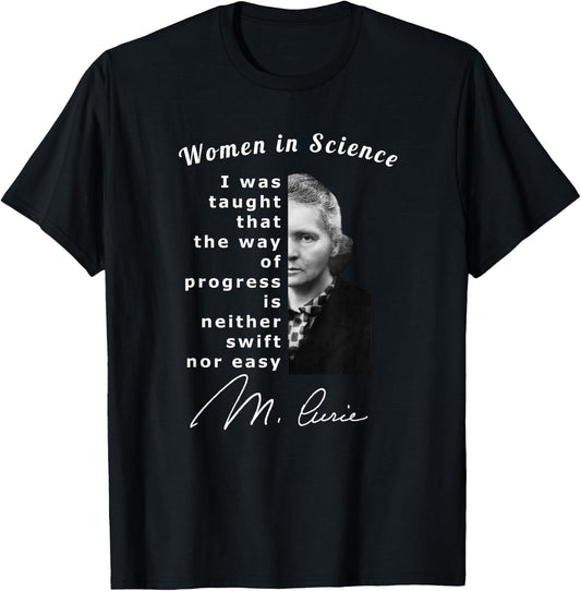 Women in Science Marie Curie Scientist T-Shirt - T-Shirt | Black