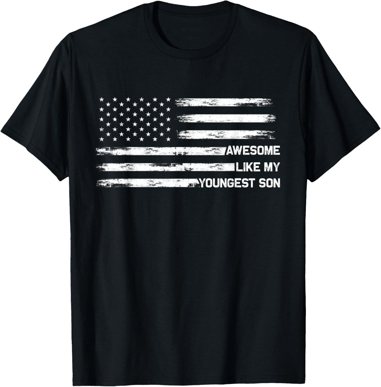 Awesome Like My Youngest Son Fathers Day Dad Joke T-Shirt - T-Shirt | Black