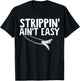 Electrician Strippin Aint Easy T-Shirt - T-Shirt | Black