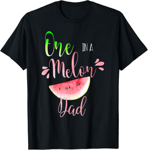 One In A Melon Mom Shirt Birthday Matching Group T-Shirt - T-Shirt | Black