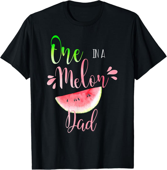 One In A Melon Mom Shirt Birthday Matching Group T-Shirt - T-Shirt | Black
