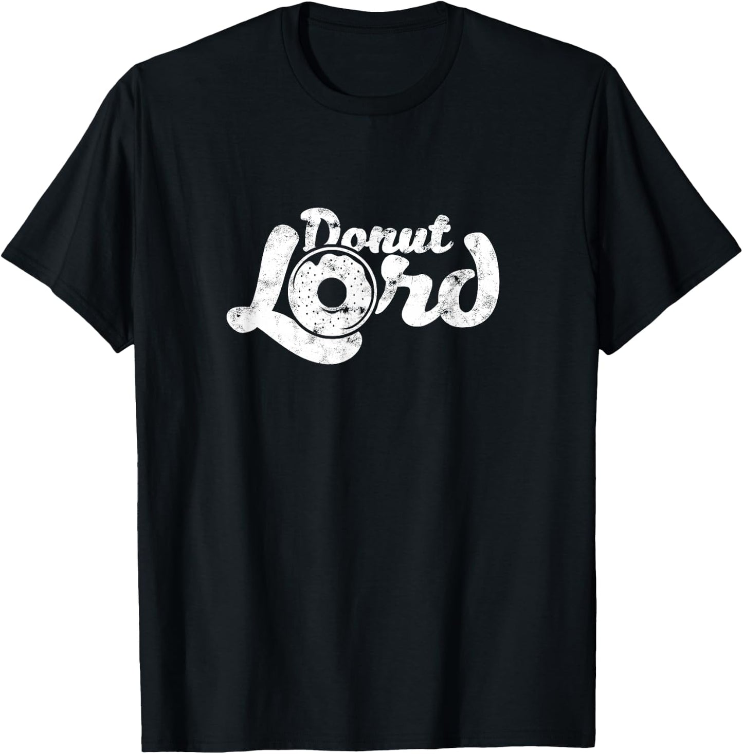 Donut Lord Pretzel Lady - Colorful Baker Donut Lovers T-Shirt - T-Shirt | Black
