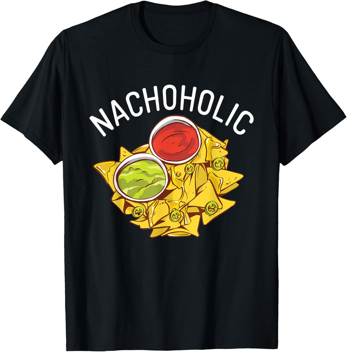 Nachoholic Snack Food Mexican T-Shirt - T-Shirt | Black