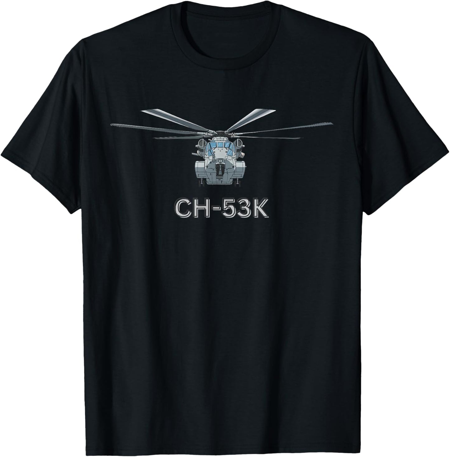 United States Military CH-53K Helicopter T-Shirt - T-Shirt | Black