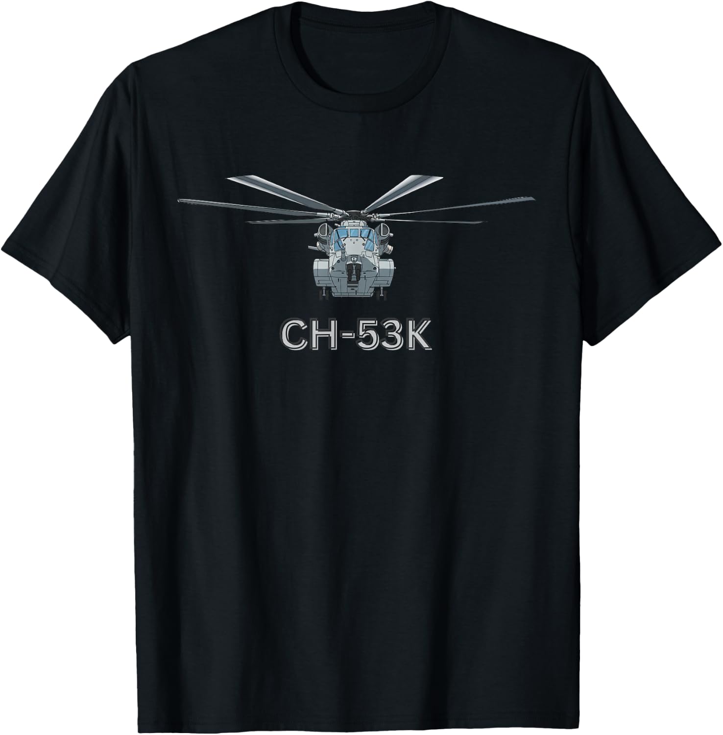 United States Military CH-53K Helicopter T-Shirt - T-Shirt | Black