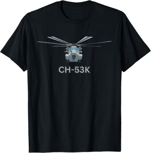 United States Military CH-53K Helicopter T-Shirt - T-Shirt | Black