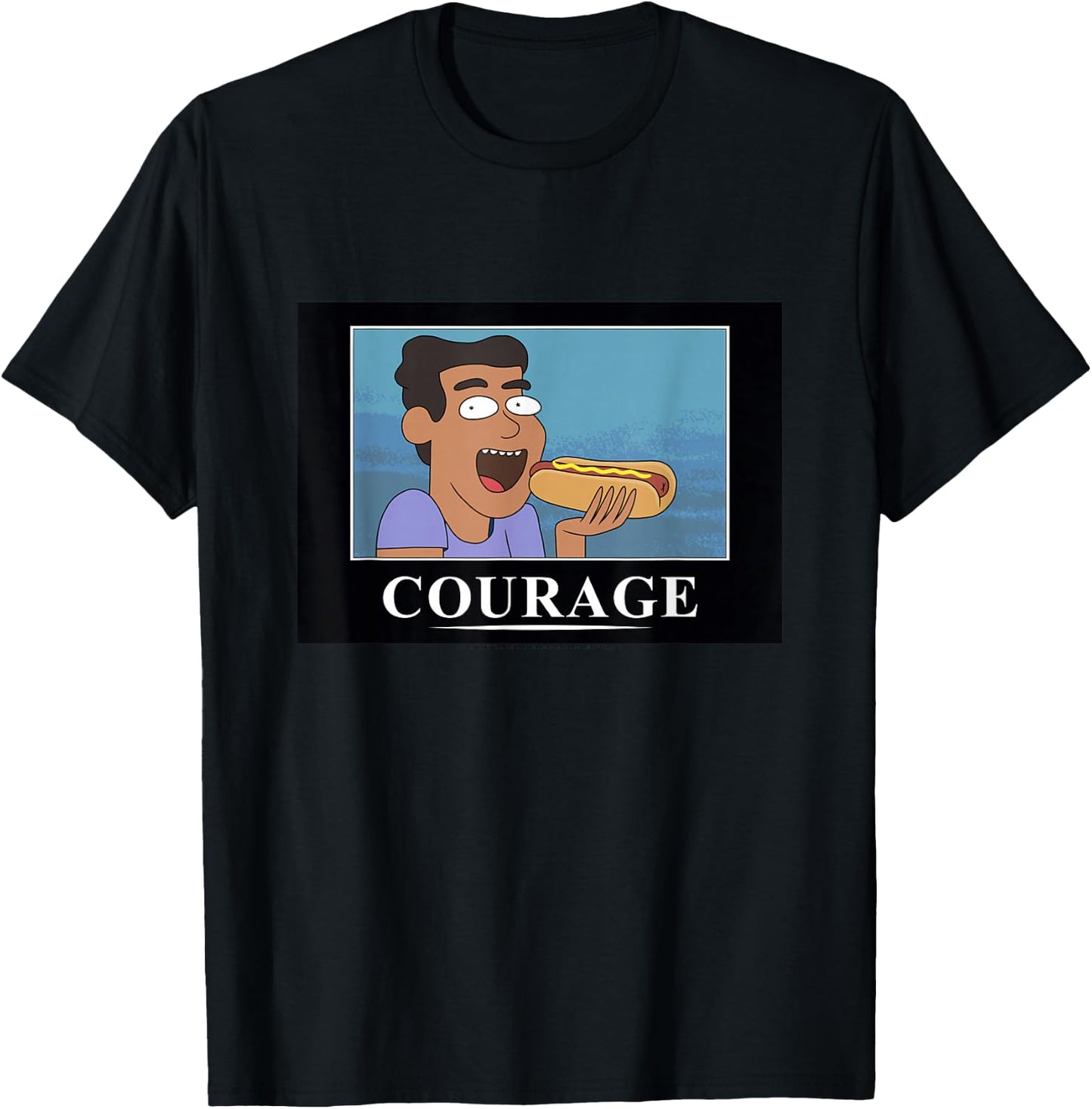 Rick and Morty Courage Poster T-Shirt - T-Shirt | Black