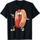 Funny Dancing Hot Dog Design For Kids Boys Girls Hotdog Gag T-Shirt - T-Shirt | Black