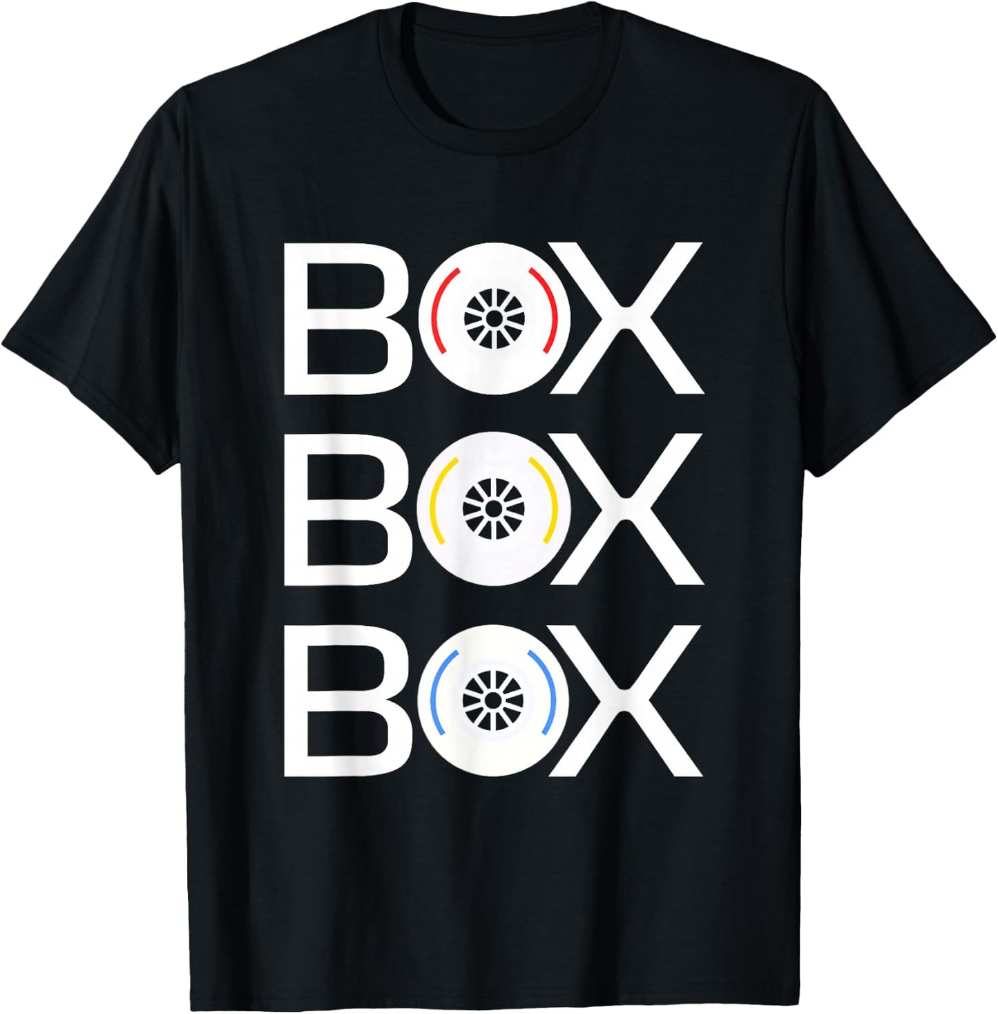 Box Box Box Radio Call Racer to the Pit Crew Tyre Racing T-Shirt - T-Shirt | Black