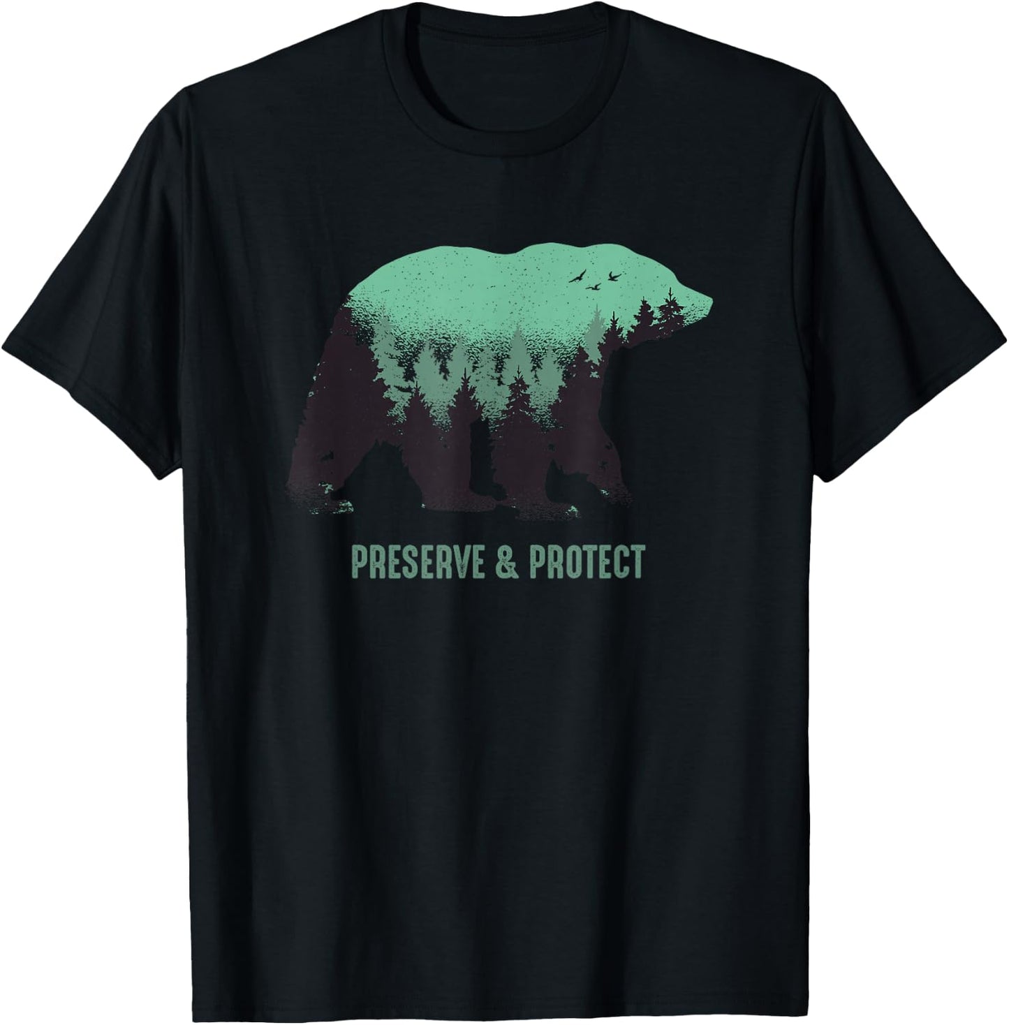 Preserve & Protect Vintage National Park Bear T-Shirt - T-Shirt | Black