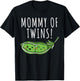 Two Peas in a Pod Mommy of Twins funny vegetable T-Shirt - T-Shirt | Black