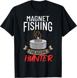 Magnet Fishing Beginner Fisher Usa Fisherman T-Shirt - T-Shirt | Black