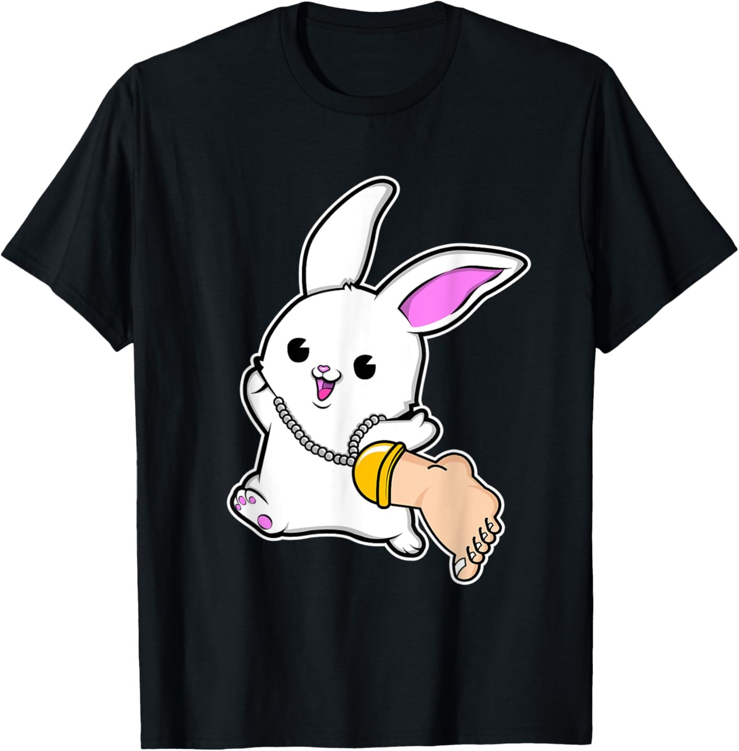 Funny Lucky Rabbits Foot Pun Bunny Lucky Charm T-Shirt - T-Shirt | Black