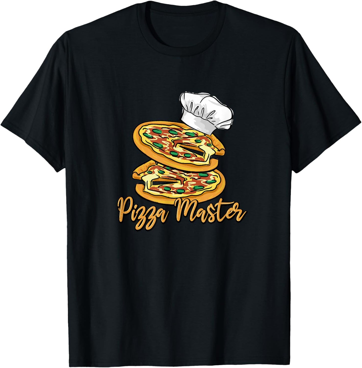 Pizza Master Italian Food Pizza Chef T-Shirt - T-Shirt | Black