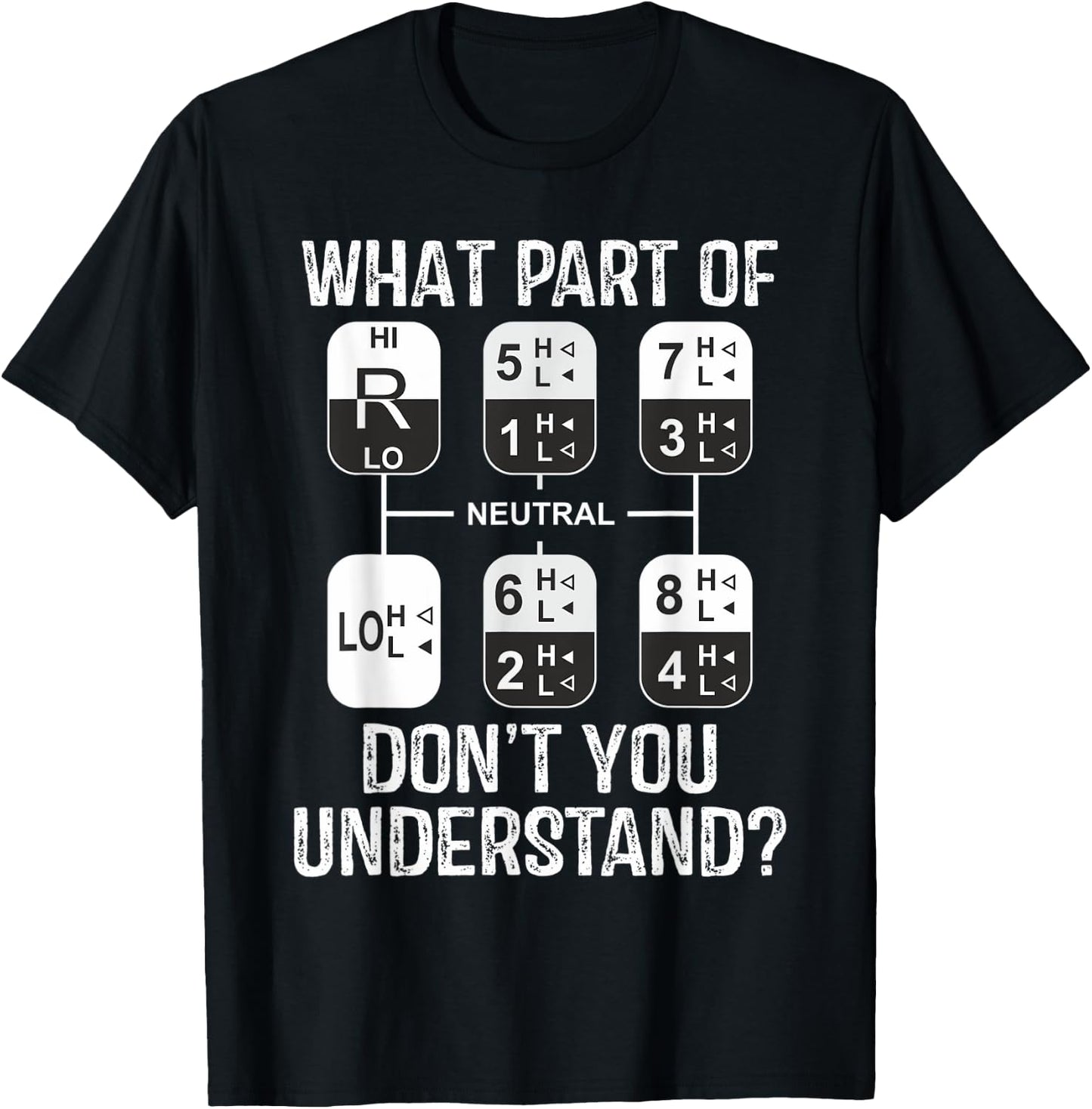 What Part Of Don't You Understand Funny Truck Driver T-Shirt - T-Shirt | Black