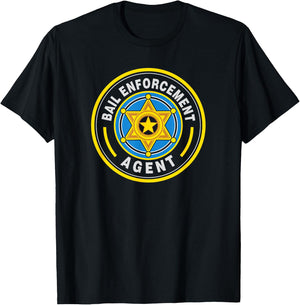 Bail Enforcement Agent | Bounty Hunters BEA Badge Design T-Shirt - T-Shirt | Black